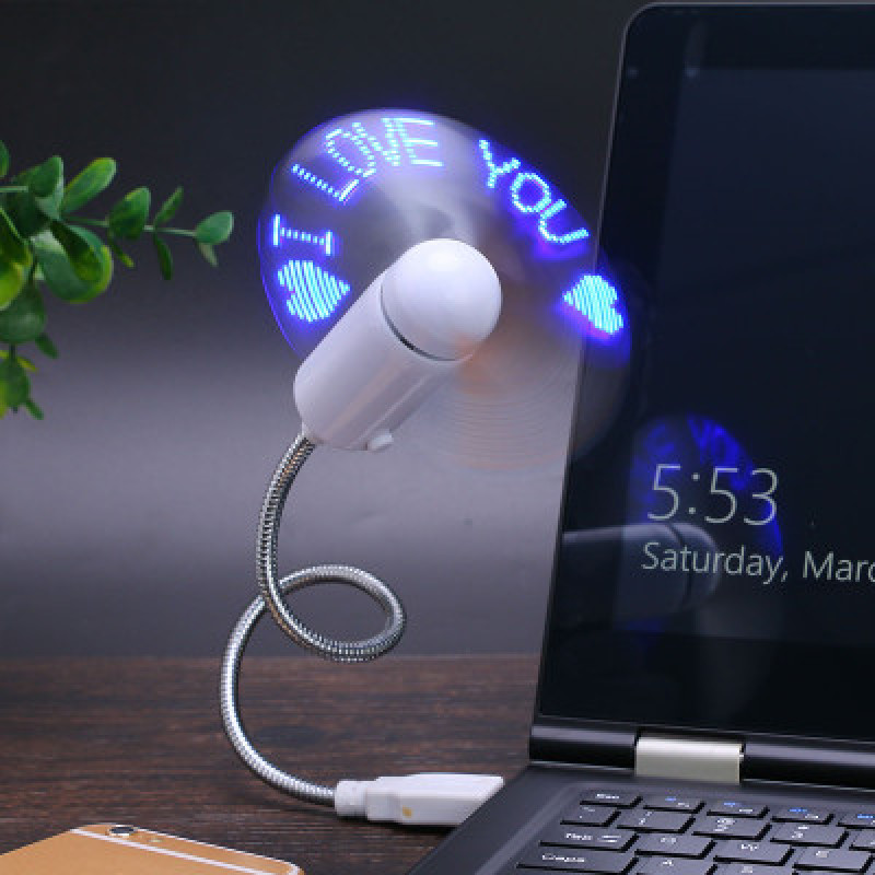 Bảng giá Quạt Đèn Led USB Tạo Chữ, Thông Điệp, Thích Hợp Làm Qùa Tặng Cho Người Yêu Thương, Model Năm 2020 Phong Vũ