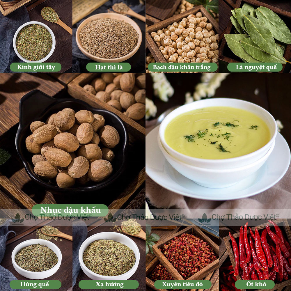 Nhục đậu khấu 100g, nutmeg, hạt to, thơm, sạch, gia vị nấu ăn, làm bánh - Chợ Thảo Dược Việt