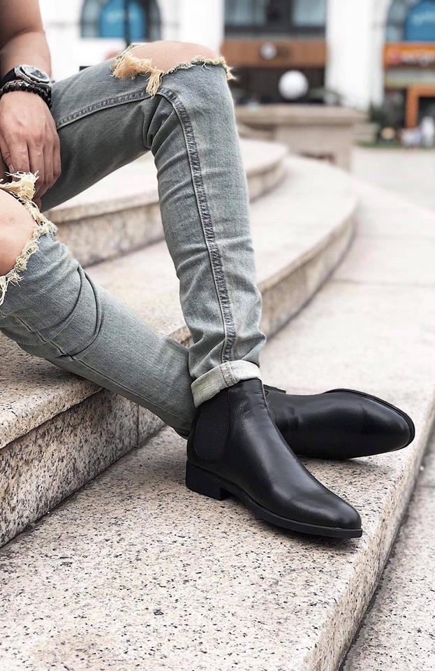 Giày nam Chelsea boots kiểu dáng đường phố Hot nhất . Tặng Tất Khử Mùi