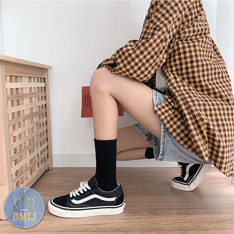 [Tất Nam Nữ Cổ Cao] Vớ Nam Nữ Cổ Cao Màu Đơn Giản
