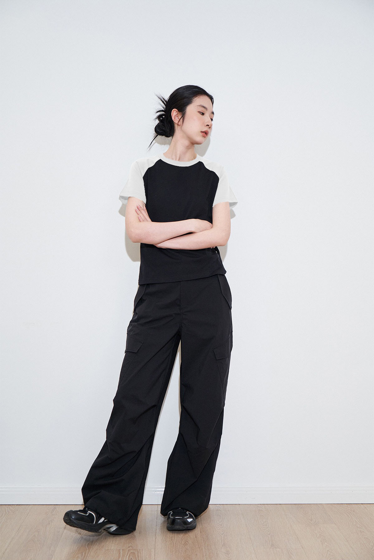 Áo baby tee phối trơn ABPTT01 Miucho cotton cổ tròn in basic
