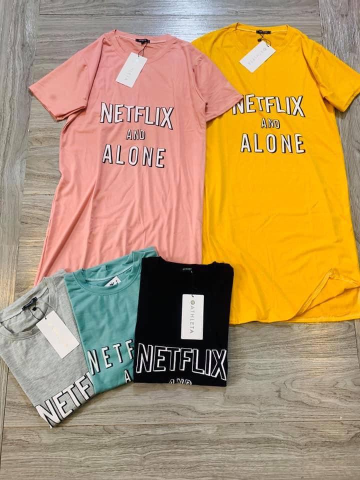 Váy Suông in Chữ Netflix Siêu Sang Chảnh