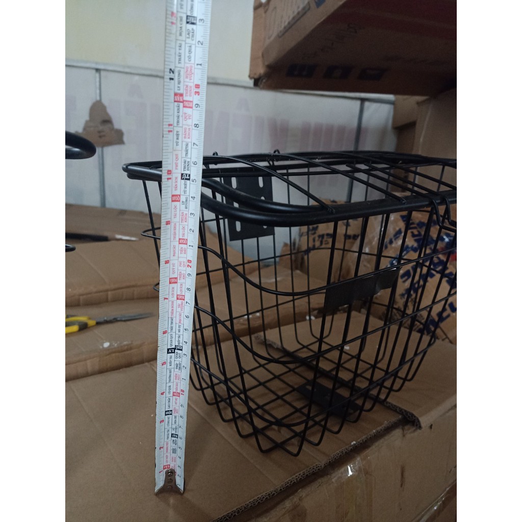 Giỏ Sắt Xe Đạp Điện Có Nắp - Giỏ Xe Đạp