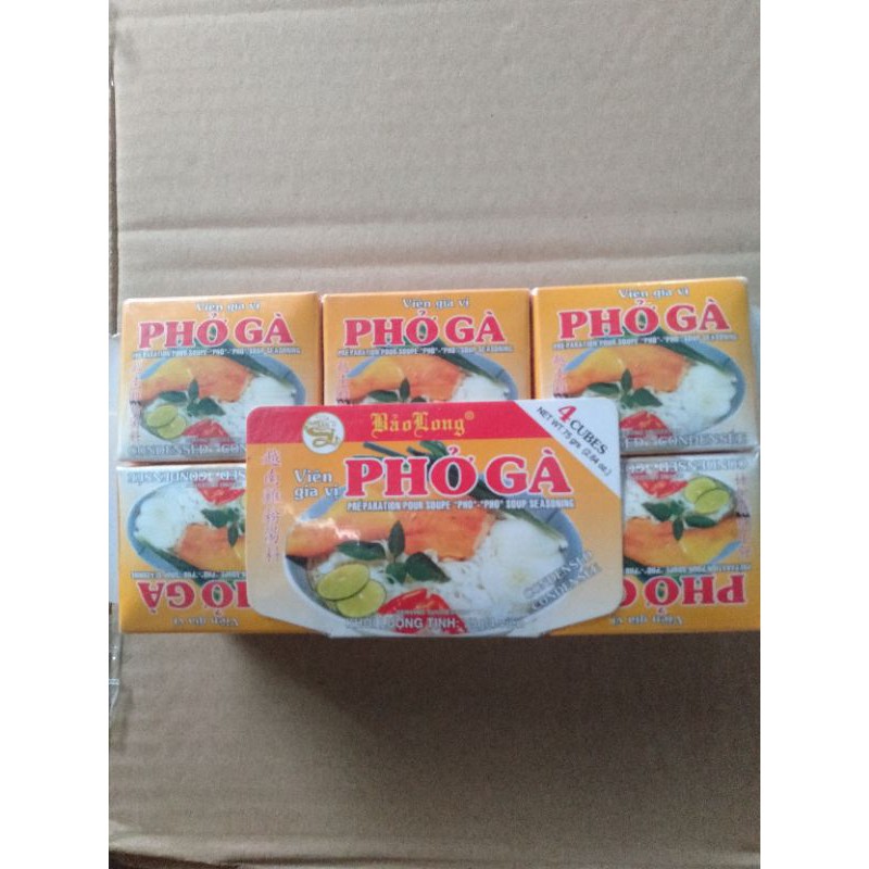 viên gia vị nấu phở gà BẢO LONG  [hộp 75g/4 viên]