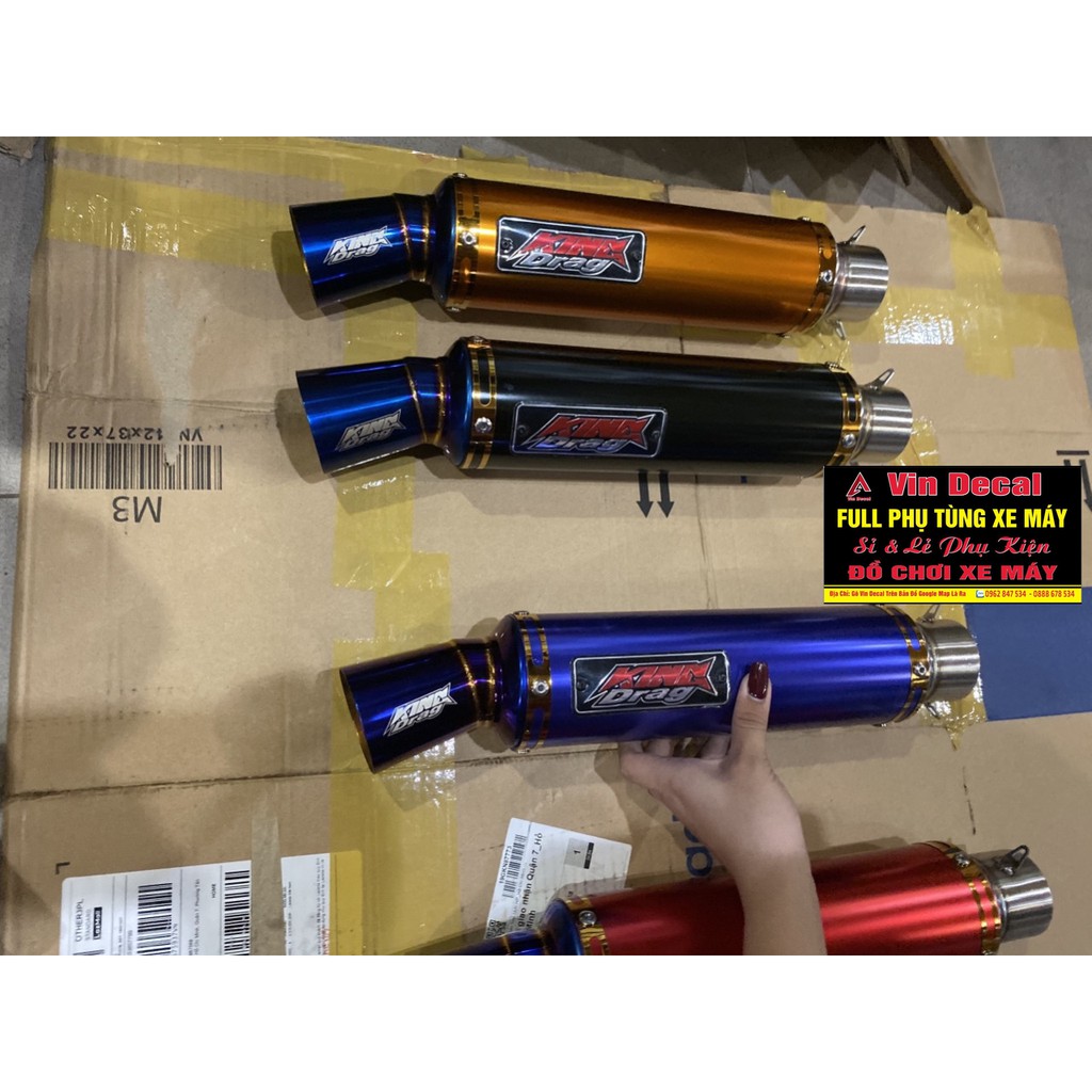 Combo Pô King drag + cổ pô 2 khúc Kiểu STb - dochoixemay