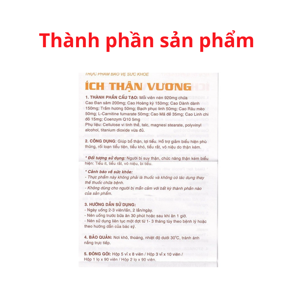 Ích Thận Vương (2 lọ x 90 viên )