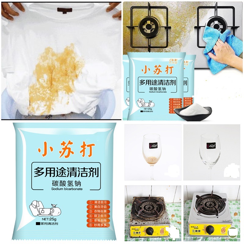 Set 5 Gói Bột tẩy trắng thần thánh baking soda 25g