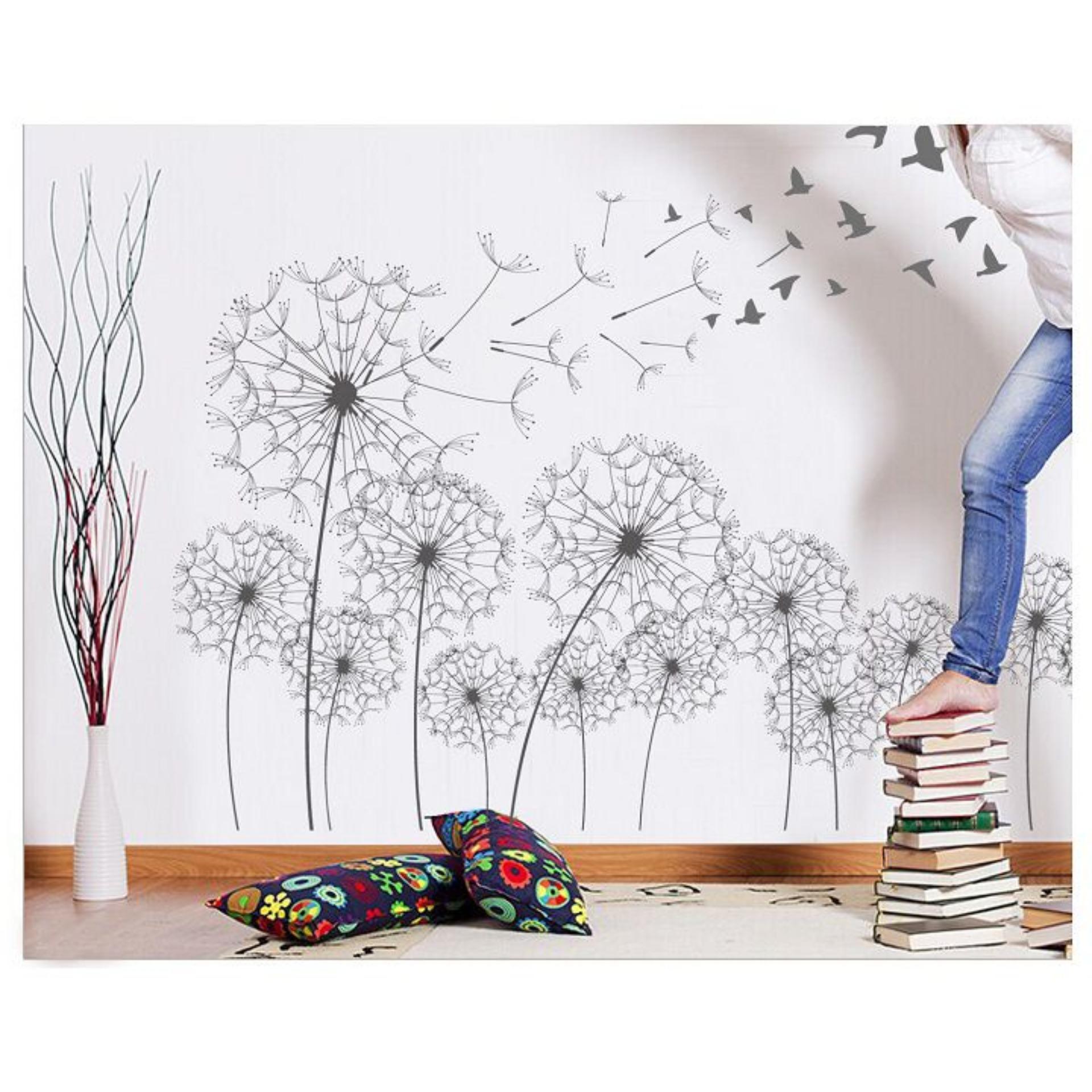 [HCM]Decal dán tường Hoa bồ công anh 2 DH071 (110 x 110cm)