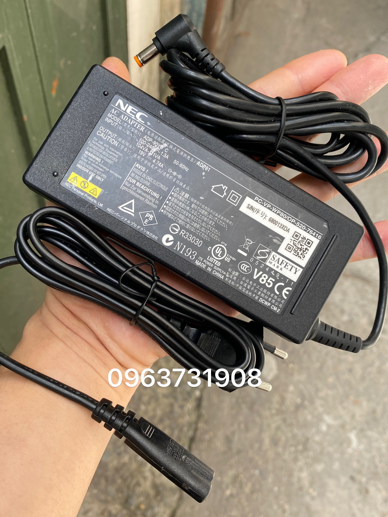 Sạc laptop Nec 19V-4.74A nguyên bản nec