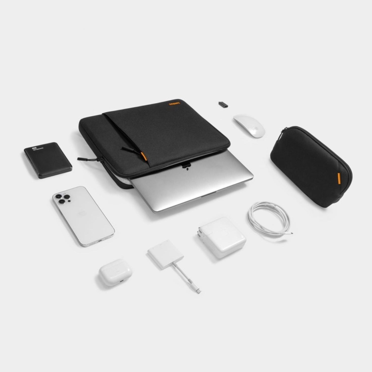 Túi chống sốc TOMTOC 360* Protective kèm túi phụ kiện cho Macbook Pro 13"/14”-A13- Hàng chính hãng