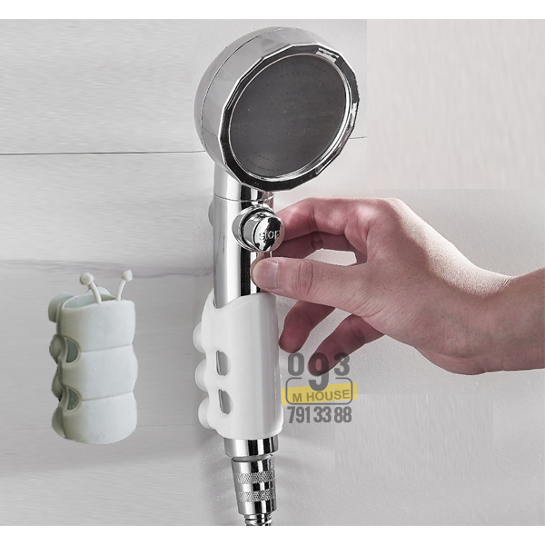 Bathroom Suction Cup Bracket Suction Cup Holder for Shower for over the Wall Durable Reusable Silicone Punch-free Shower Head Holder Reusable Durable Suction Cup Shower Bracket Mount Bathroom Wall Rack Stand Bathroom Accesso