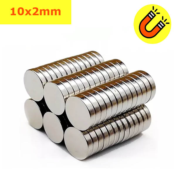 Nam châm tròn đất hiếm 10x2mm từ tính mạnh