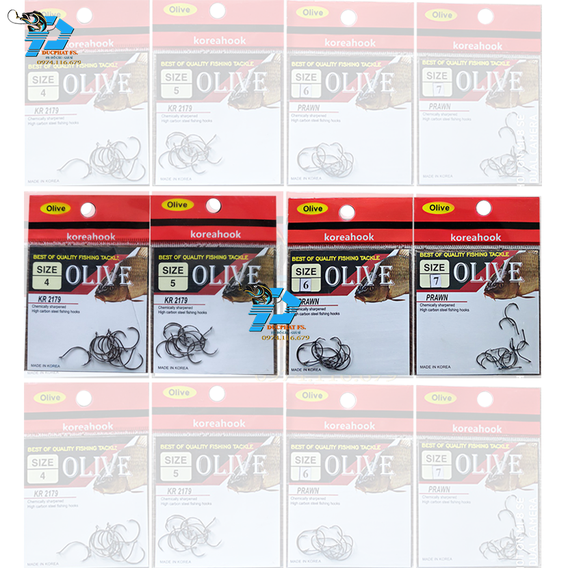 ( 2 BỊCH ) Lưỡi câu tôm OLIVER, lưỡi sắc bén đầy đủ các size {Size 4-7}