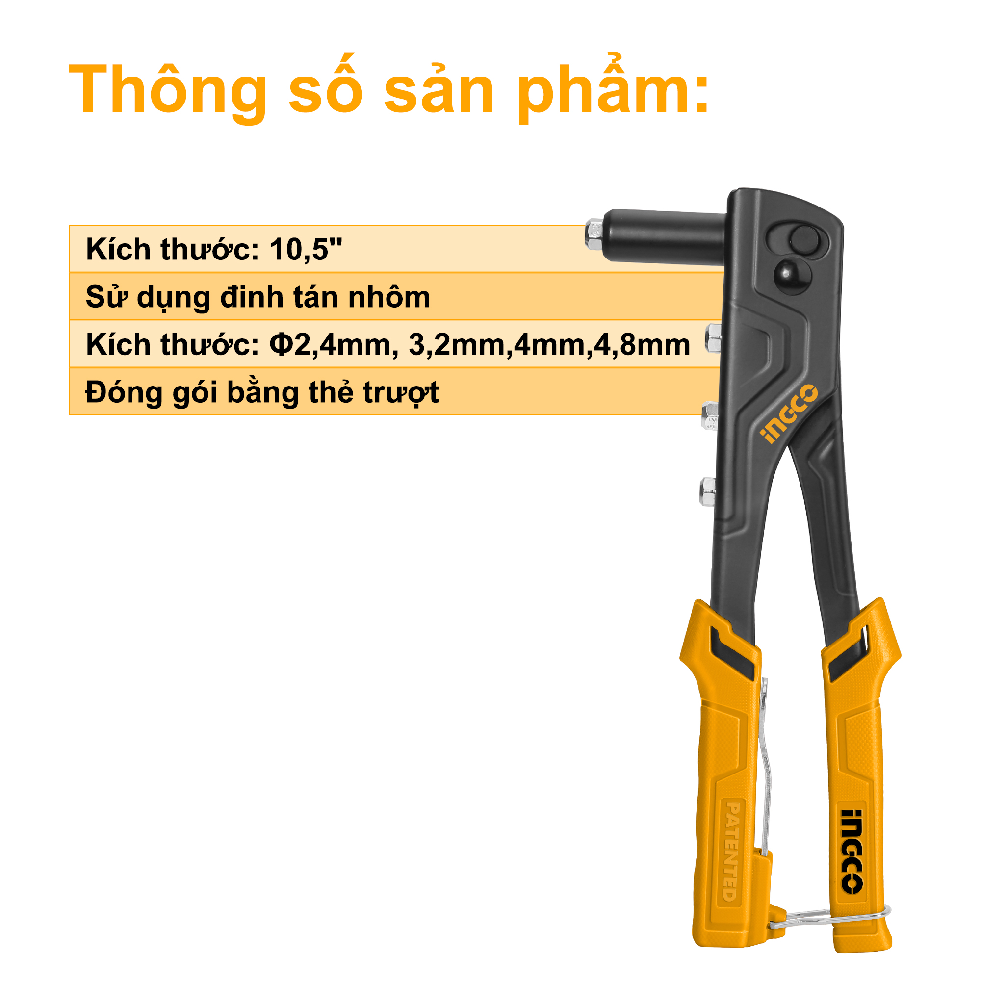 INGCO HRS108 Kềm rút rivet