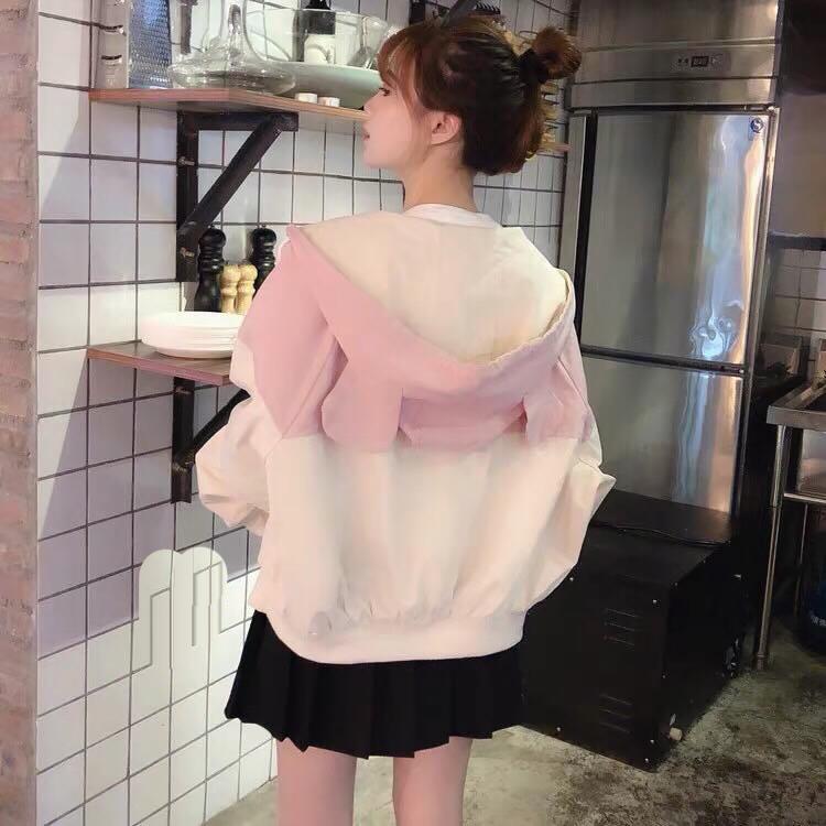 Áo Khoác kaki Mũ Tai Thỏ cute