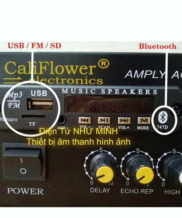 Ampli mini DC12V BX-2277 - Âm Ly Nhỏ Có BLUETOOTH USB Califlower