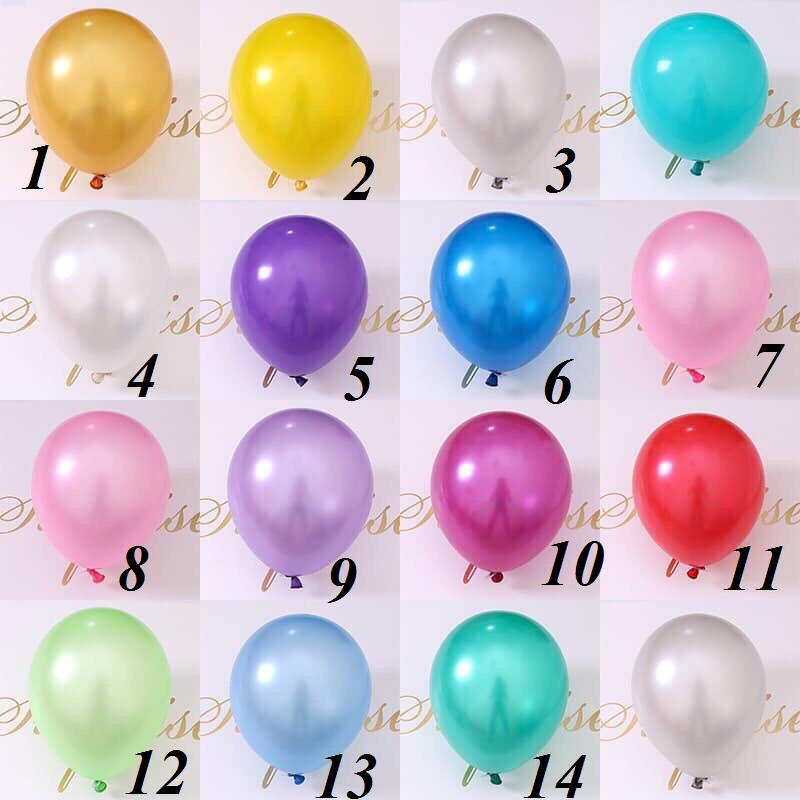50 bóng bay nhũ nhiều màu dày dặn