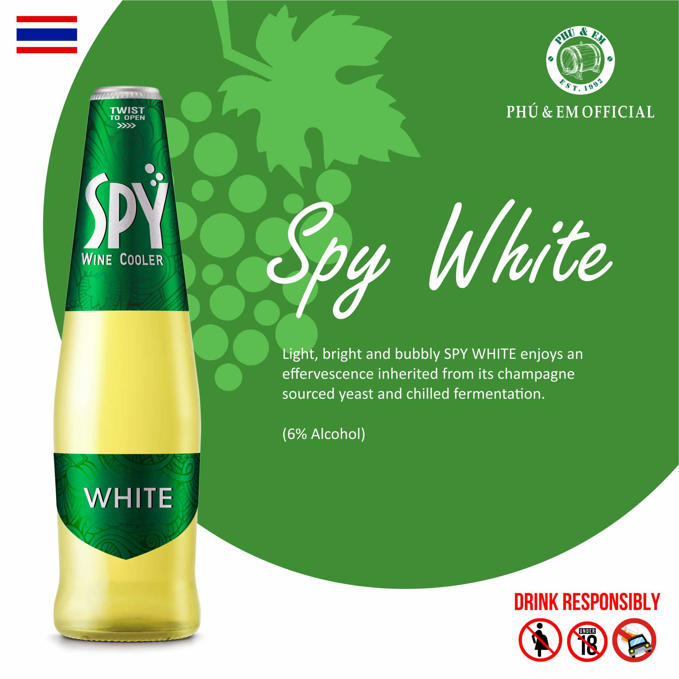 Rượu Trái Cây Thái Lan Spy White