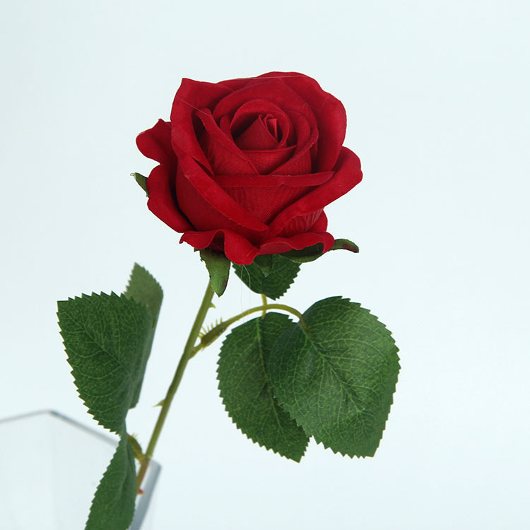 Bông hồng nhung đơn mẫu hoa nhỏ xinh-Hoa lụa