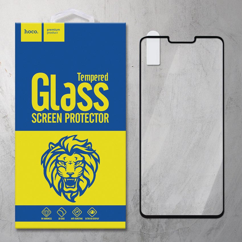 Miếng dán cường lực cho LG V50 Full viền hiệu Hoco (Đen)