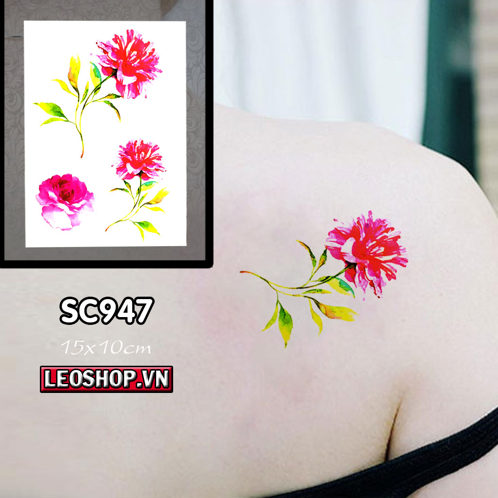 Hình Xăm Dán Nhỡ Hoa Bướm (15x10cm)