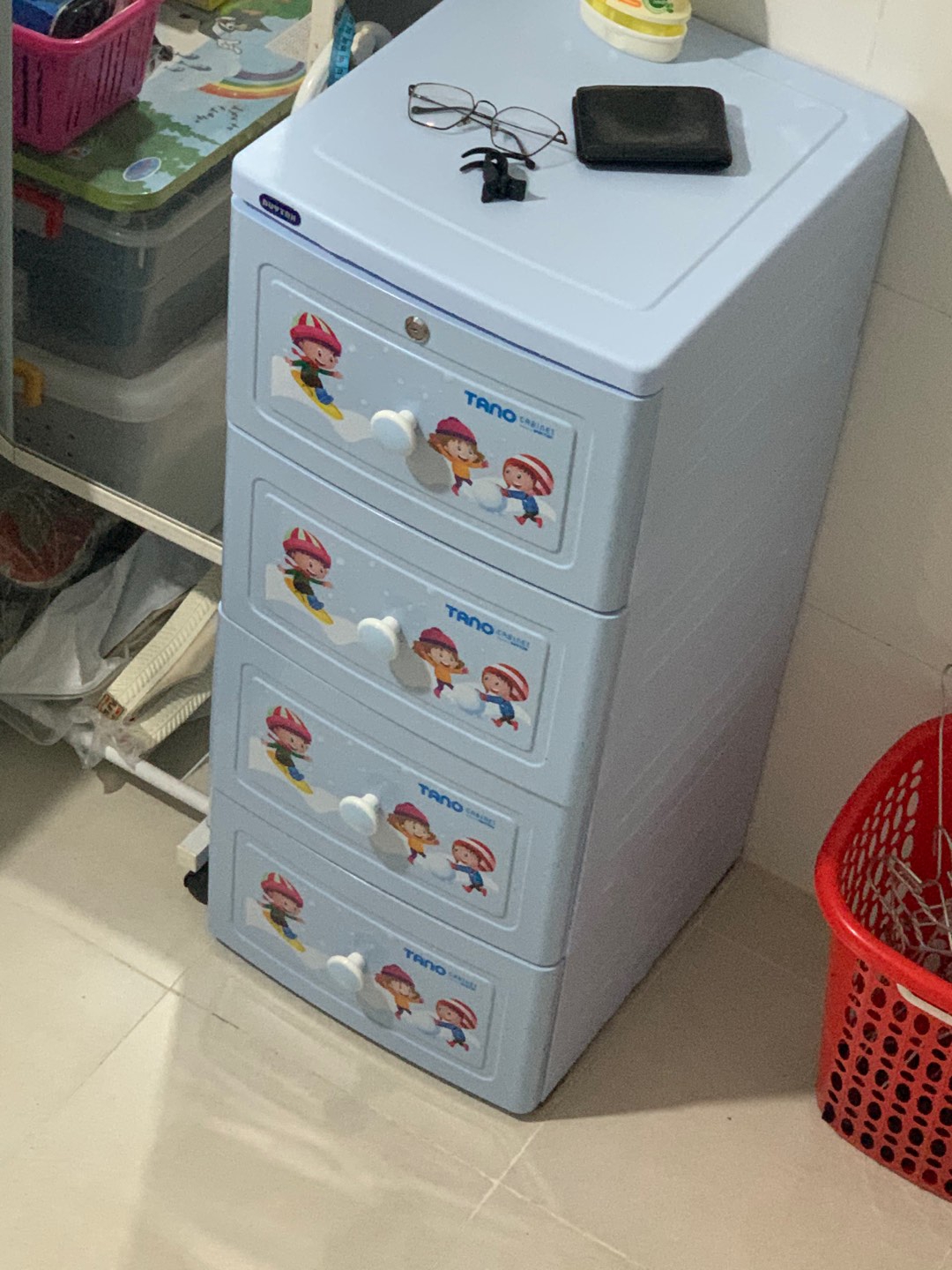 [HCM]Tủ nhựa duy tân TANO 4 Tầng , Có Bánh Xe Di Chuyển Tiện Lợi