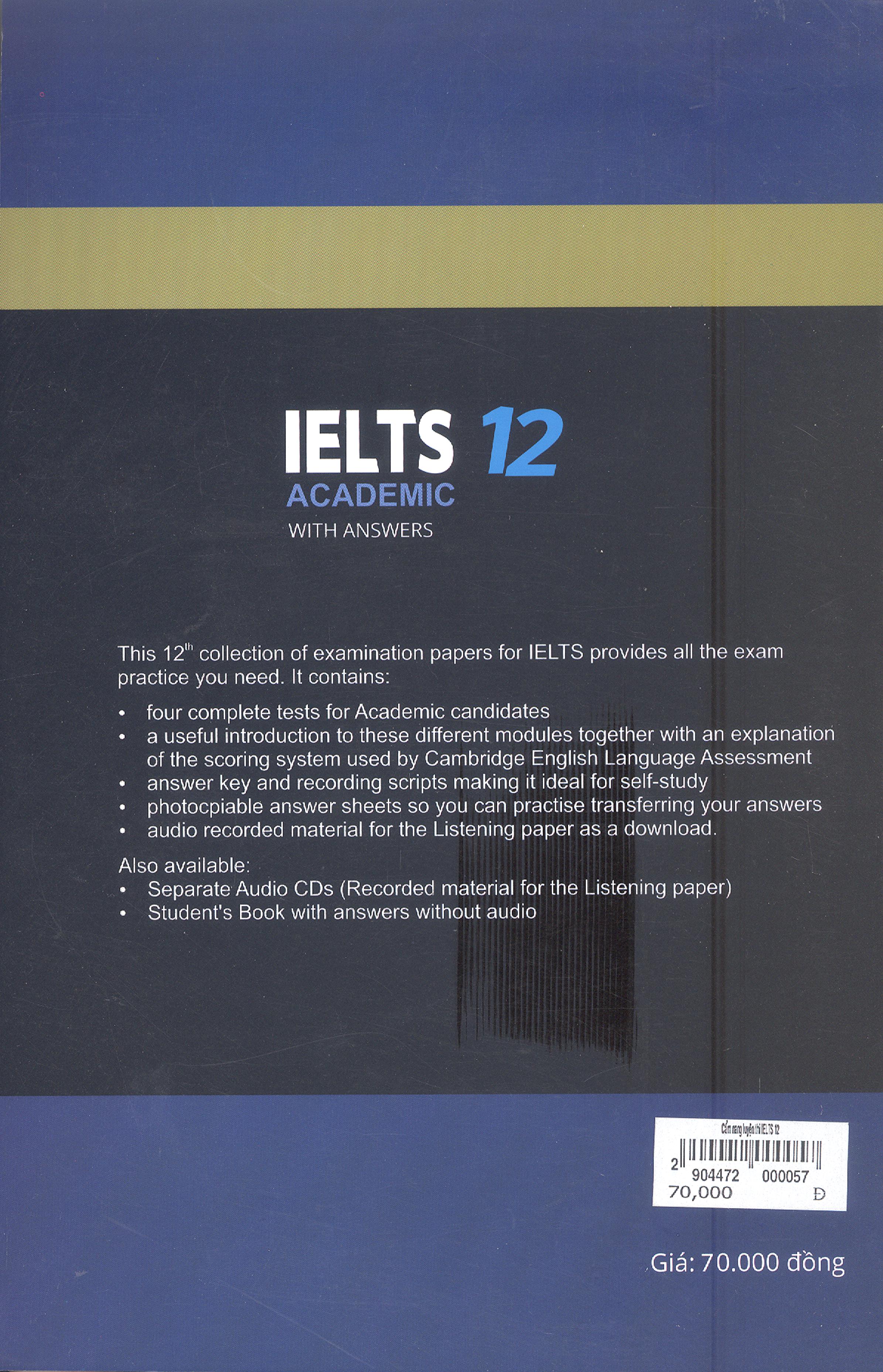 Cẩm nang luyện thi IELTS 12: Academic