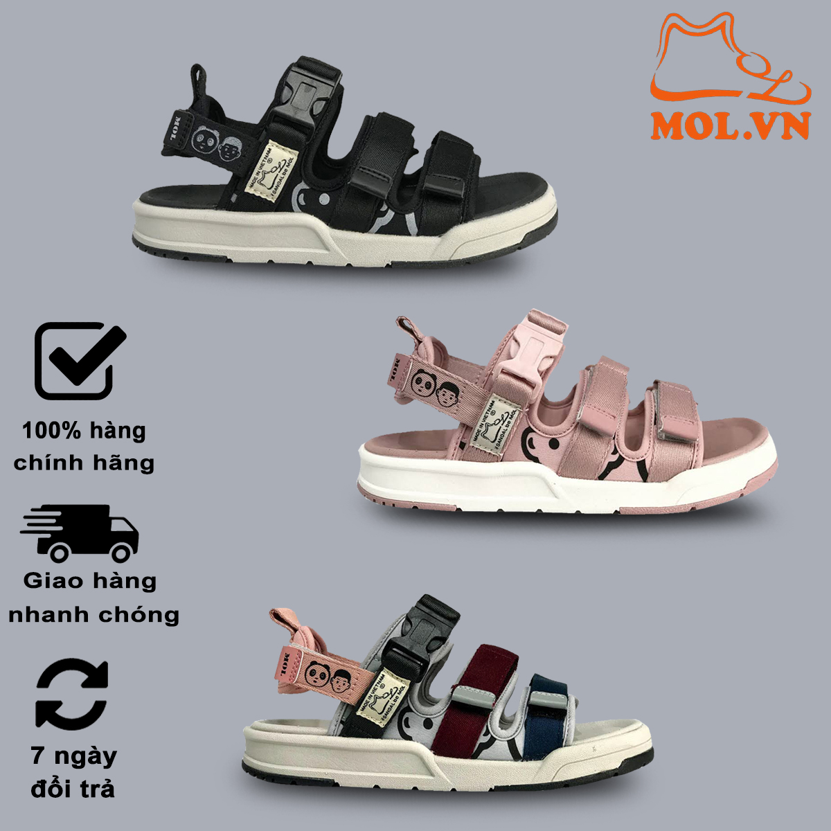 Giày Sandal MOL Chính Hãng MS1801 - trumgiaydephcm