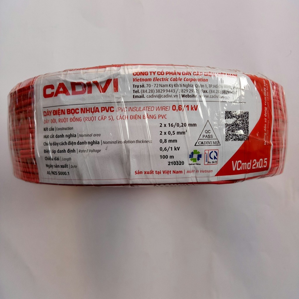 [CADIVI] Dây Điện Đôi [Cuộn 100m] VCmd / 2x0.75 [Rẻ vô địch] [Siêu Sale] [FreeShip] [Giá hủy diệt]