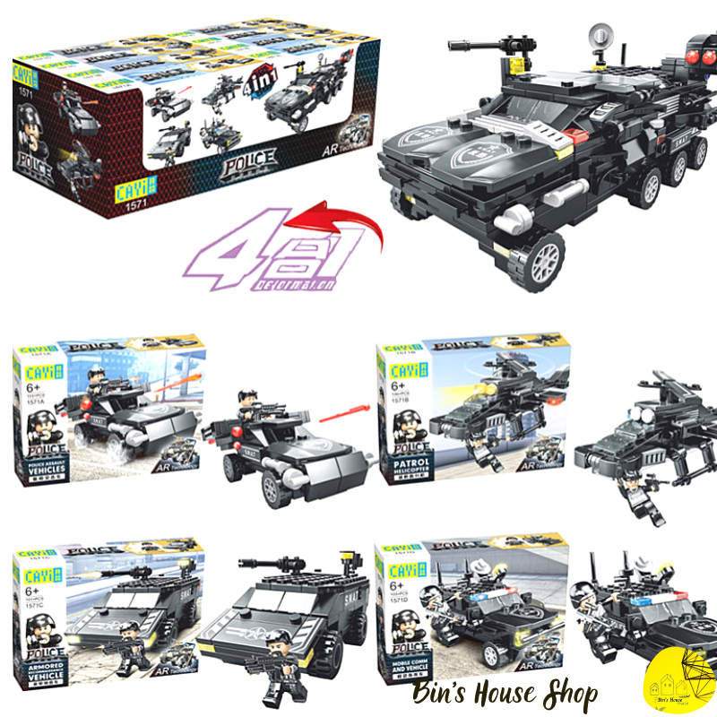 Đồ Chơi Trí Tuệ - Mô Hình Láp Ráp LeGO xe canhh sát