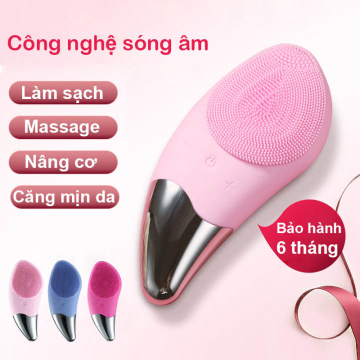 Máy rửa mặt massage nâng cơ XPLUS máy rửa mặt rung sóng âm máy rửa mặt nội địa Trung máy rửa mặt silicon mềm chống nước IPX7 XP-RM01