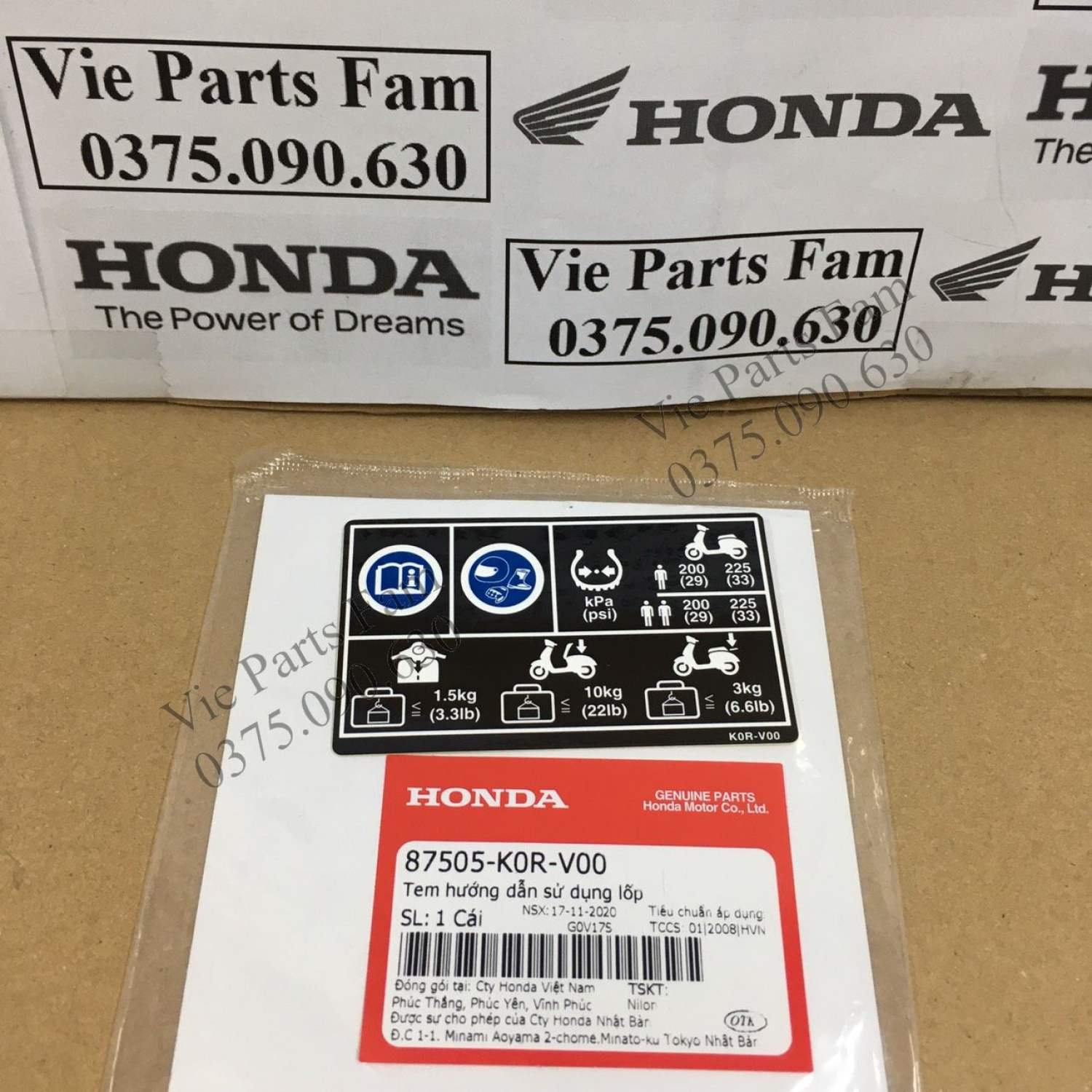Tem thông số SH 2020, hàng din Honda mới 100%