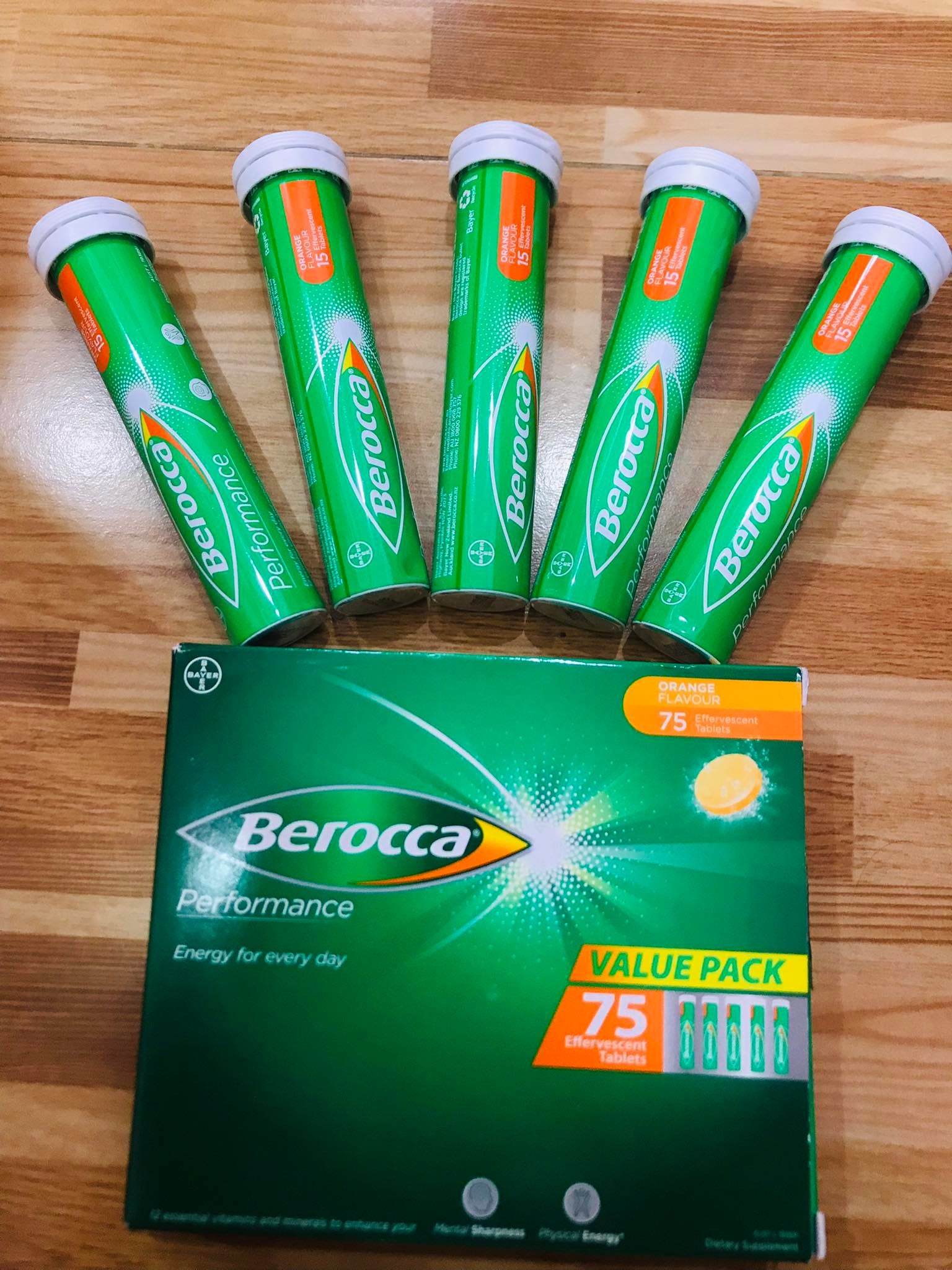 Viên C sủi Berocca - HỘP 75 VIÊN