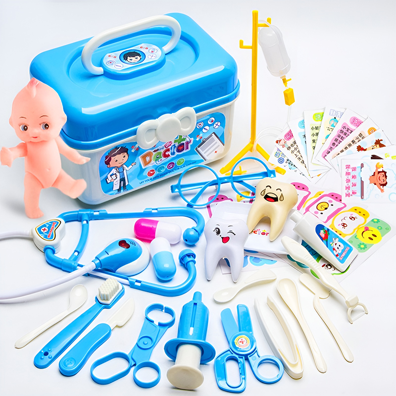 Đồ chơi bác sĩ 33 chi tiết cao cấp Baby-S, Bộ đồ chơi bác sĩ cho bé bằng nhựa nguyên sinh ABS an toàn – SDC043