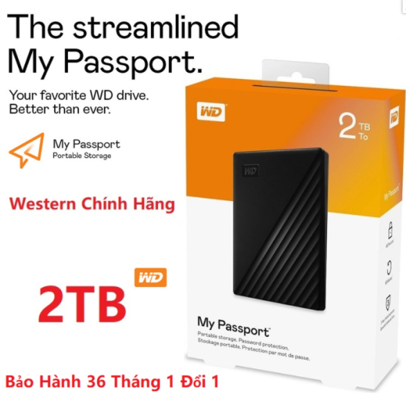 Bảng giá Ổ Cứng Di Động WD My Passport 2TB Chuẩn USB 3.2 Gen1 10Gbs (Phiên bản mới) Chính Hãng Phong Vũ