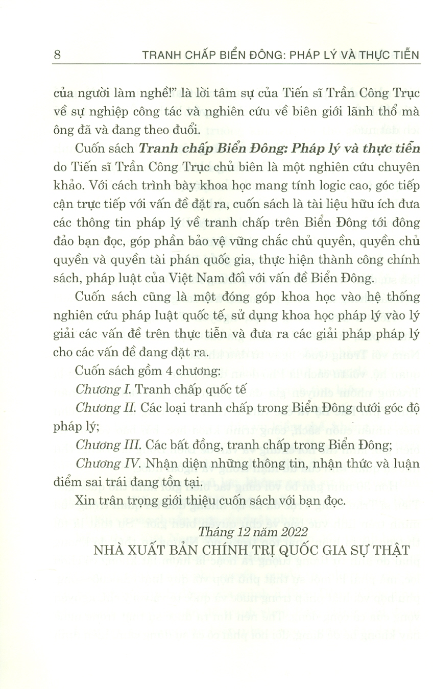 Tranh Chấp Biển Đông - Pháp Lý Và Thực Tiễn