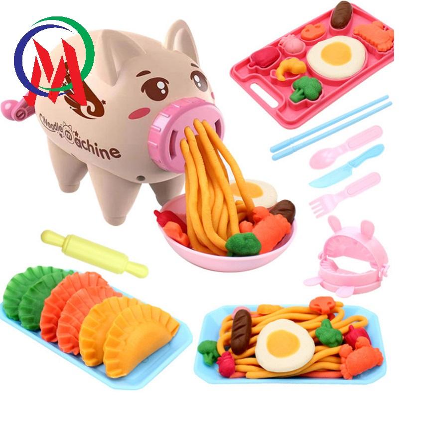 [Hàng hót giá rẻ] Đồ chơi đất nặn làm bún hình chú heo