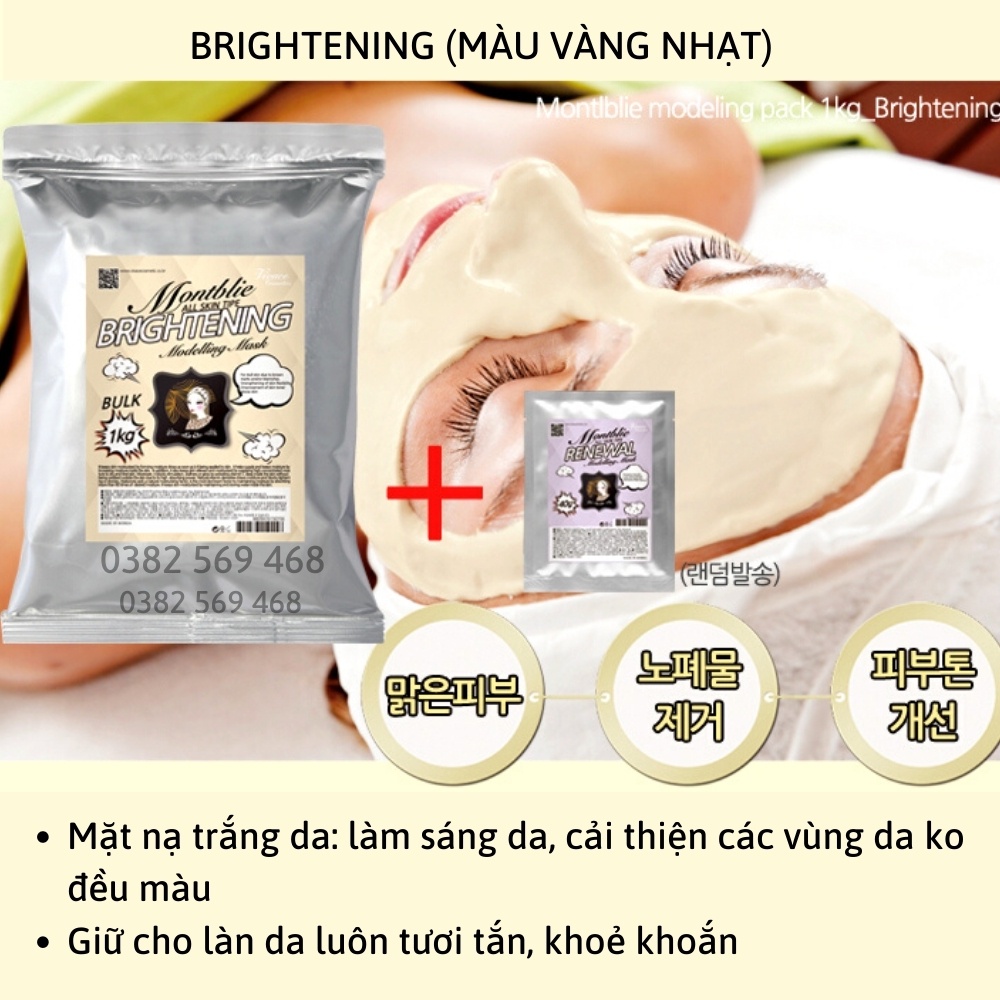 Bột Mặt nạ thạch dẻo Montblie Modelling Mask - Size lớn [ 1Kg ]