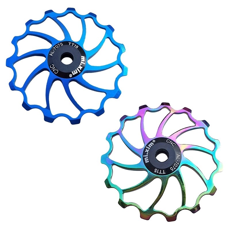 Mua Mi.Xim 2 Pcs Bike Pulley 15T Aluminum Jockey Wheel Bike Guide Roller for MTB Road Bike Folding Bike, Blue & Colorful