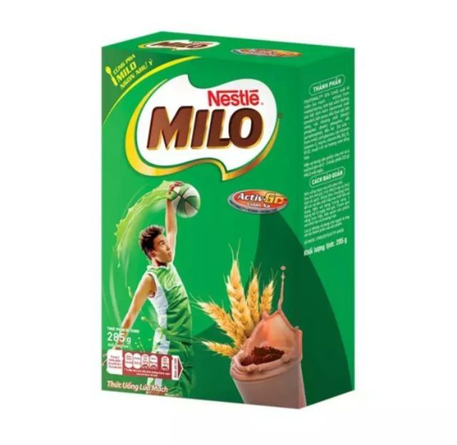 Milo hộp giấy 285g