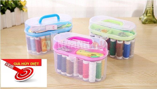 Mua dụng cụ xỏ kim ở đâu, kim chỉ may vá,học cách cắt may,dụng cụ xỏ kim tphcm,mua kim chỉ ở đâu - Bộ kim chỉ nhiều món tiện ích - dụng cụ thiết yếu cho mọi gia đình