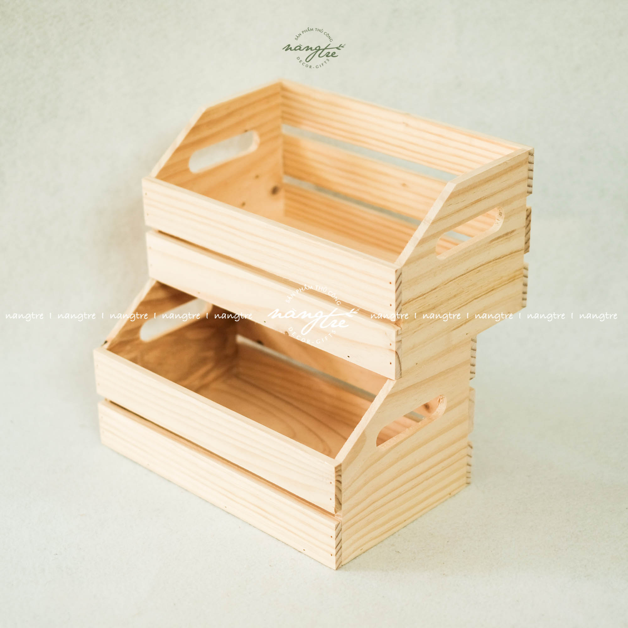 Khay gỗ pallet đựng trái cây