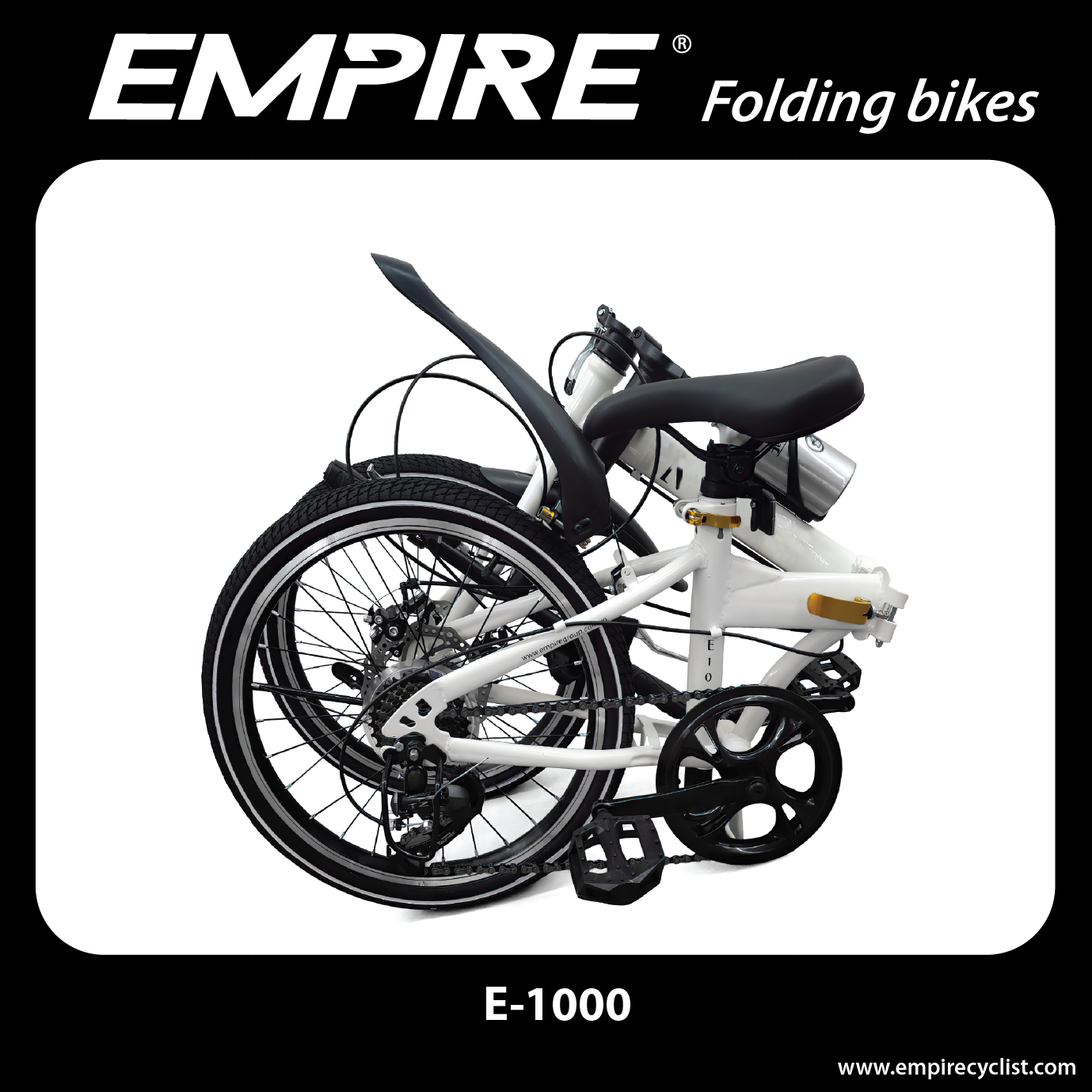 XE ĐẠP GẤP EMPIRE E1000 màu trắng