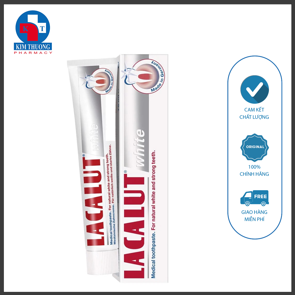 Lacalut white - kem đánh răng làm trắng răng, bảo vệ men răng