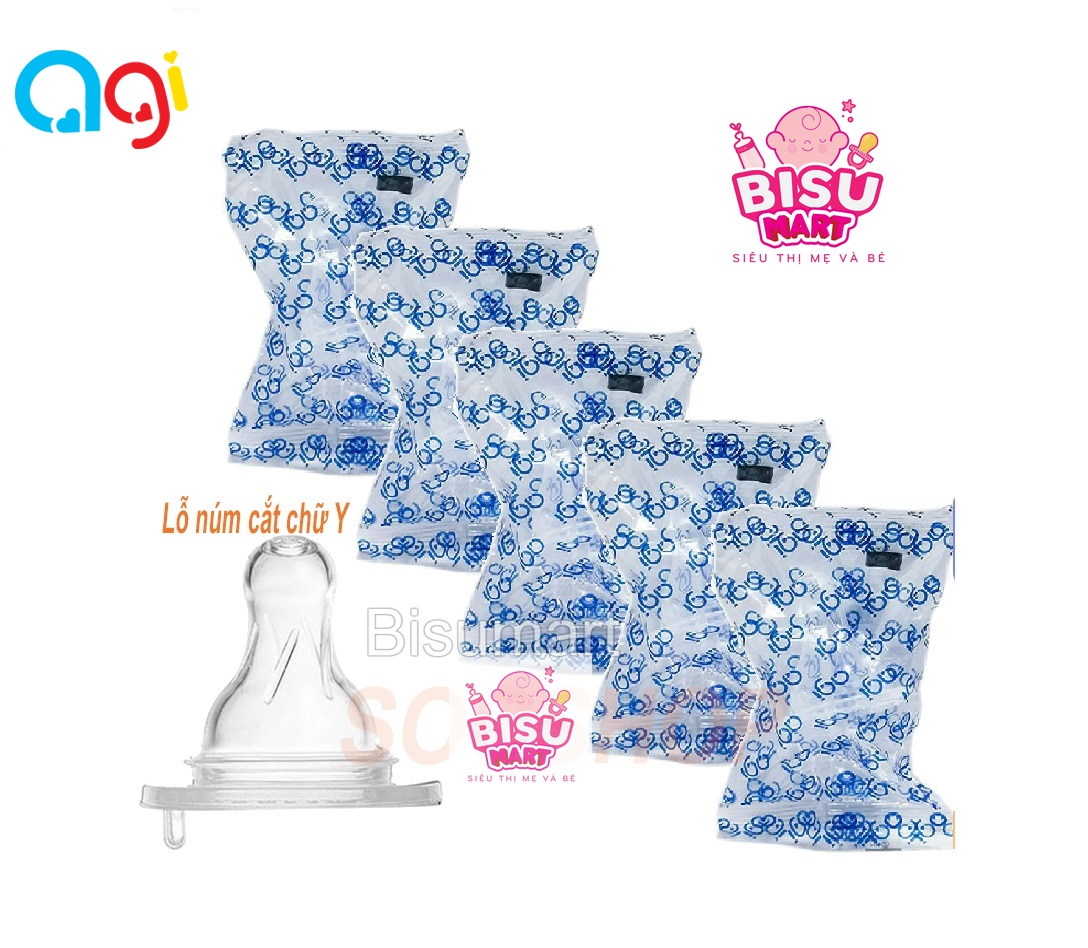 Combo 5 Núm vú Cổ Hẹp cho bé AGI SIZE S, M, L