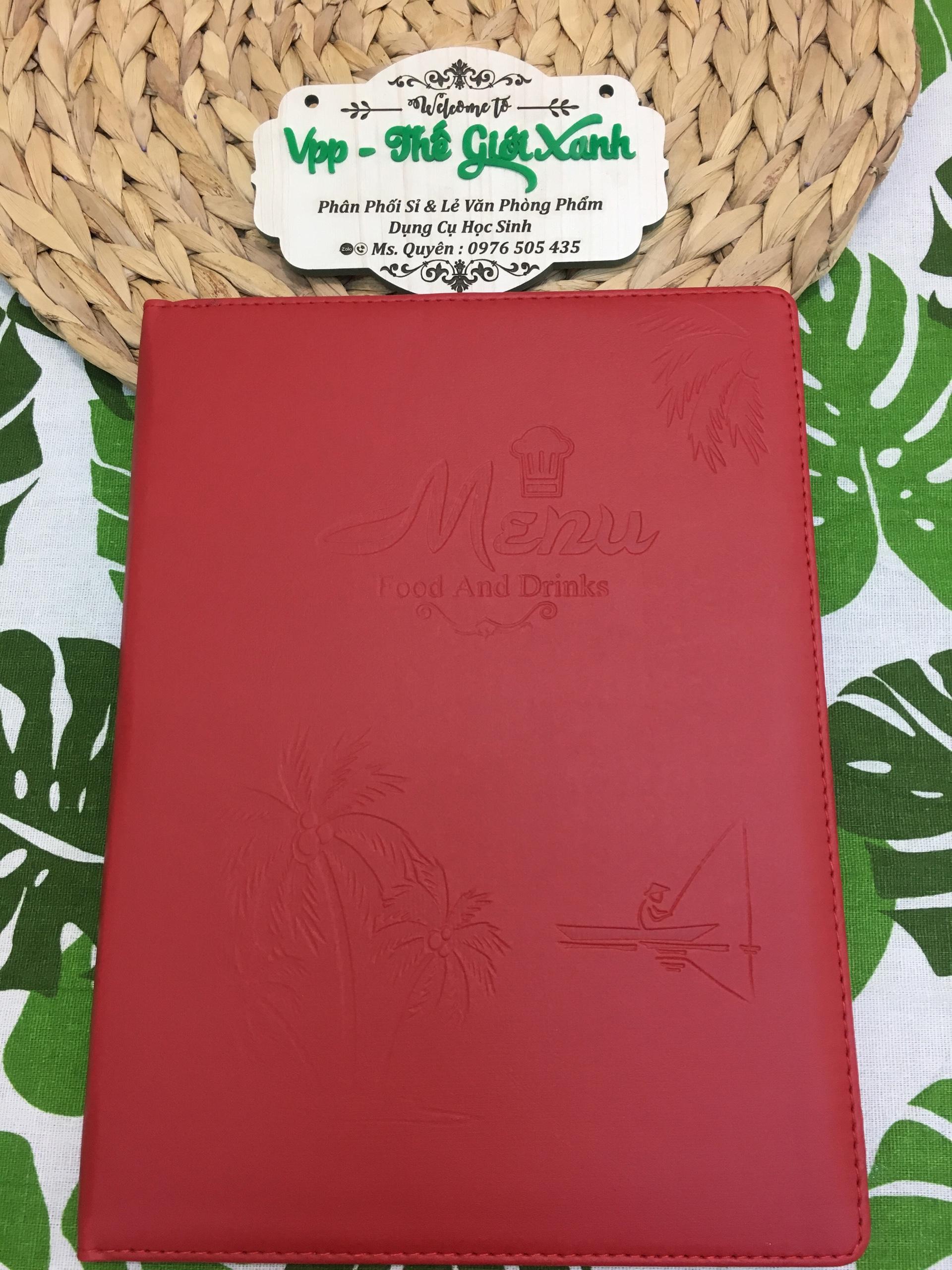 Bìa menu 10 lá cao cấp 21210