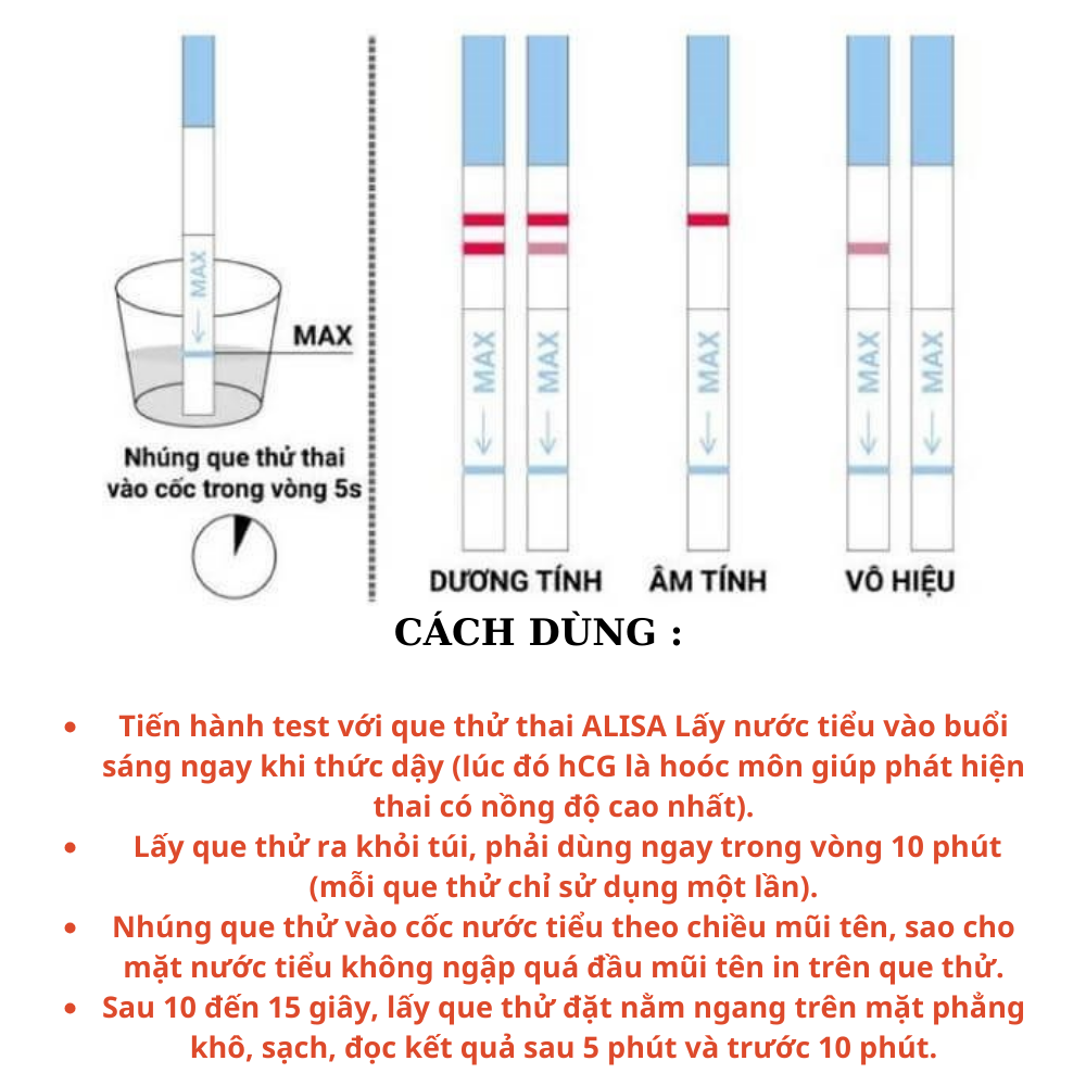 [HCM]Que Thử Thai ALLISA Traphaco