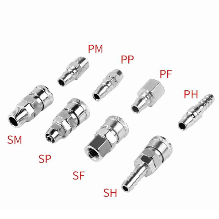 Đầu nối nhanh 8li, 10li, 12li , đầu nối hơi nhanh khí nén pp sp; ph sh; pm sm ;pf, sf