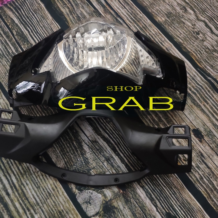 Bộ 3 món ốp đầu xe FUTURE NEO , kèm pha đèn màu ĐEN ,đủ phanh cơ và đĩa