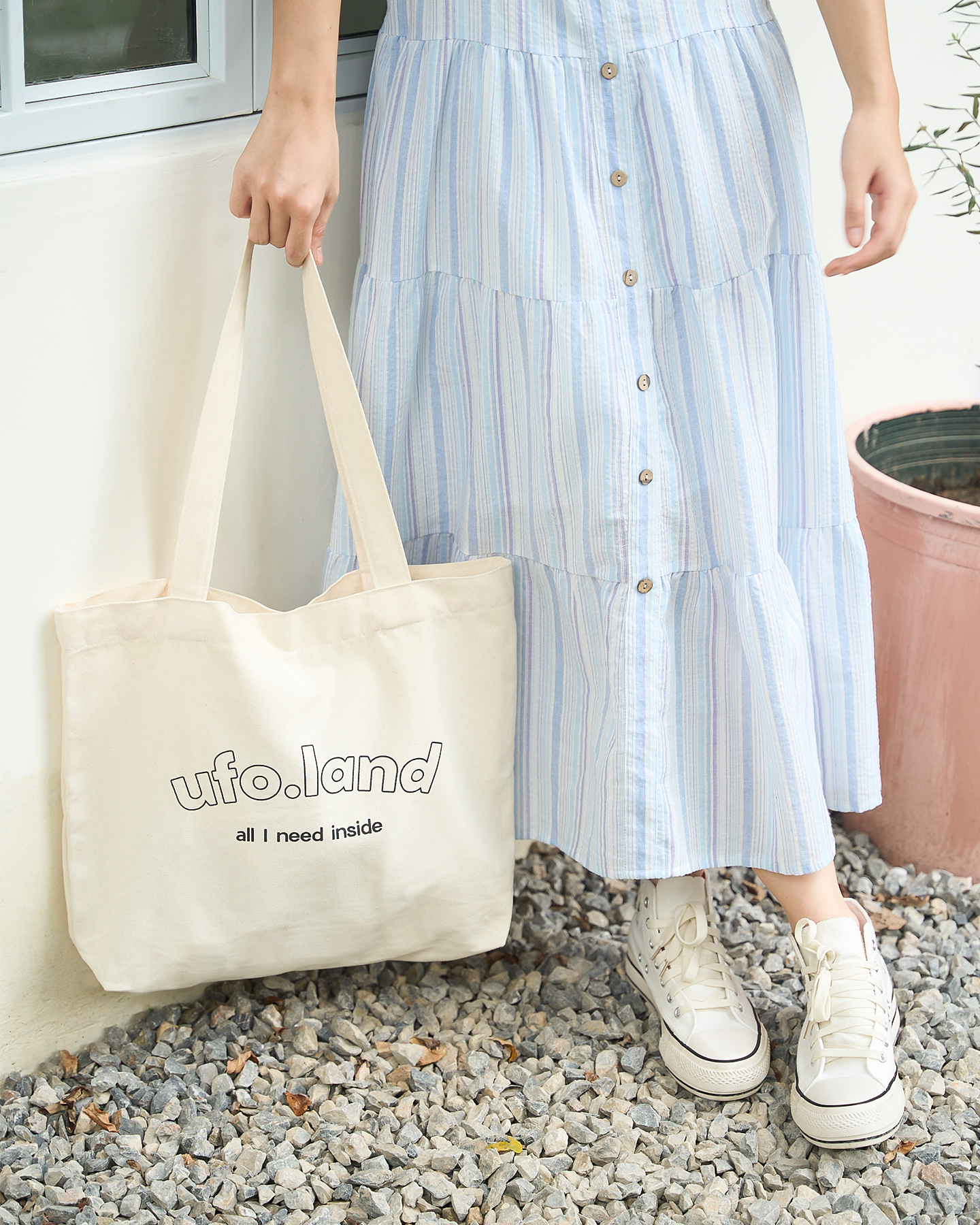[Nhập LAZLOOK99 GIẢM 100K/500K] Túi Big Tote vải bố dày dặn size lớn - by ufo.thebasic